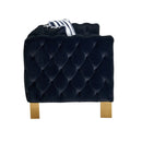 Chesterfield Modern Tufted Velvet Living Room Sofa, 84.25''W Couch,Black