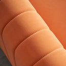 Contemporary Velvet Sofa Couch 84.25''W for Living Room, Orange