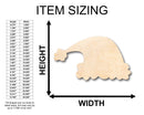 Unfinished Wood Santa Hat Shape - Christmas - Craft - up to 46" DIY