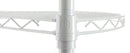 6 Tier Shelf Corner Wire Shelf Rack Adjustable Metal Heavy Duty Free Standing Corner Storage Display Chrome Rack for Bathroom, Living Room, Kitchen - White