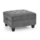 Ottoman Sofa for Modular Sectional,Grey Chenille