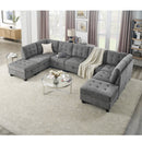 Ottoman Sofa for Modular Sectional,Grey Chenille
