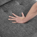 Ottoman Sofa for Modular Sectional,Grey Chenille