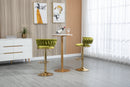 COOLMORE Swivel Bar Stools Set of 2 Adjustable Counter Height Chairs with Footrest for Kitchen, Dining Room 2PC/SET