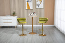 COOLMORE Swivel Bar Stools Set of 2 Adjustable Counter Height Chairs with Footrest for Kitchen, Dining Room 2PC/SET