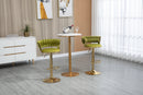 COOLMORE Swivel Bar Stools Set of 2 Adjustable Counter Height Chairs with Footrest for Kitchen, Dining Room 2PC/SET