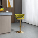 COOLMORE Swivel Bar Stools Set of 2 Adjustable Counter Height Chairs with Footrest for Kitchen, Dining Room 2PC/SET
