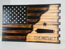 Small 2 Compartment Gun Case - Half Flag & Half Logo Designs