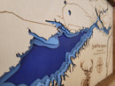 Island Park Reservoir Topo Map Sign | Laser Engraved & Framed Wall Art