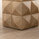 24" Height Three-dimensional Embossed Pattern Design Retro Coffee Table MDF Retro Furniture