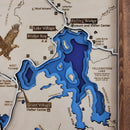 Yellowstone Topo Map Sign | Laser Engraved & Framed Wall Art