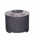 Dark Grey Faux Concrete Texture Smokeless Firepit with Wood Pellet/Twig/Wood as The Fuel for Garden & Outdoor