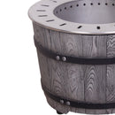 Dark Grey Woodgrain Smokeless Firepit with Wood Pellet/Twig/Wood as The Fuel for Garden & Outdoor