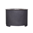 Dark Grey Faux Concrete Texture Smokeless Firepit with Wood Pellet/Twig/Wood as The Fuel for Garden & Outdoor