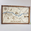 Mack's Inn - Big Springs Topo Map Sign | Laser Engraved & Framed Wall Art