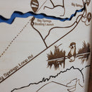 Mack's Inn - Big Springs Topo Map Sign | Laser Engraved & Framed Wall Art