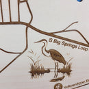 Mack's Inn - Big Springs Topo Map Sign | Laser Engraved & Framed Wall Art