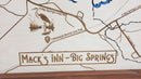 Mack's Inn - Big Springs Topo Map Sign | Laser Engraved & Framed Wall Art