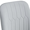 Modern dining chairs are equipped with light gray PU artificial leather backrest cushions and black metal legs, suitable for restaurants,kitchens,and bedrooms.Set of 4pieces (light gray+PU)W1151118943