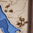 Lake Pend Oreille Topo Map | Laser Engraved & Framed Wall Art