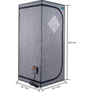 Portable Full Size Grey Infrared Sauna tent"ersonal Home Spa, with Infrared Panels, Heating Foot Pad, Controller, Foldable Chair, Reading light. Easy to Install. Fast heating, with FCC Certification