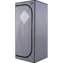 Portable Full Size Grey Infrared Sauna tent"ersonal Home Spa, with Infrared Panels, Heating Foot Pad, Controller, Foldable Chair, Reading light. Easy to Install. Fast heating, with FCC Certification