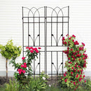 2 Pack Metal Garden Trellis 71" x 17.7" Rustproof Trellis for Climbing Plants Outdoor Flower Support Black