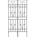 2 Pack Metal Garden Trellis 71" x 17.7" Rustproof Trellis for Climbing Plants Outdoor Flower Support Black
