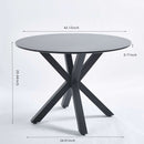 1+4,5pieces dining set, Table metal leg Mid-century Dining Table for 4-6 people With Mdf Table Top, Pedestal Dining Table, End Table Leisure Coffee Table
