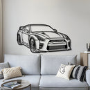 2023 GT-R R35 Perspective Metal Car Wall Art - NC1282