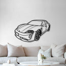 2023 Taycan GTS Sport Tourismo Perspective Metal Car Wall Art - NC1288