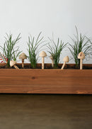 Wooden Mushroom Garden Stick