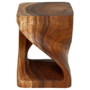 Haussmann Wood Twist End Table 15x15x20 in Height Cherry Oil