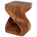 Haussmann Wood Twist End Table 15x15x20 in Height Cherry Oil