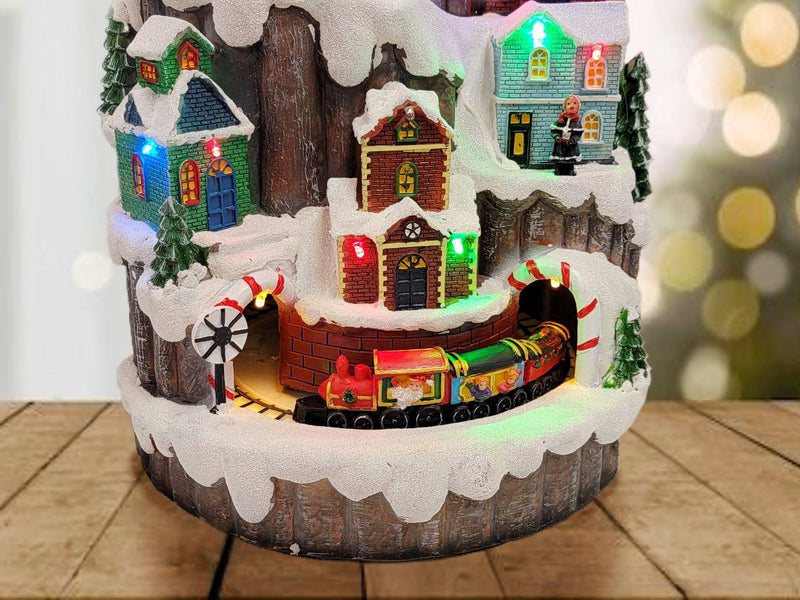 Christmas Village with Snowy Mountain Miniature F07M3-26