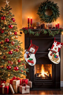 Snowman Christmas Stocking Decoration by Wizardi F07M5-4 Snowman