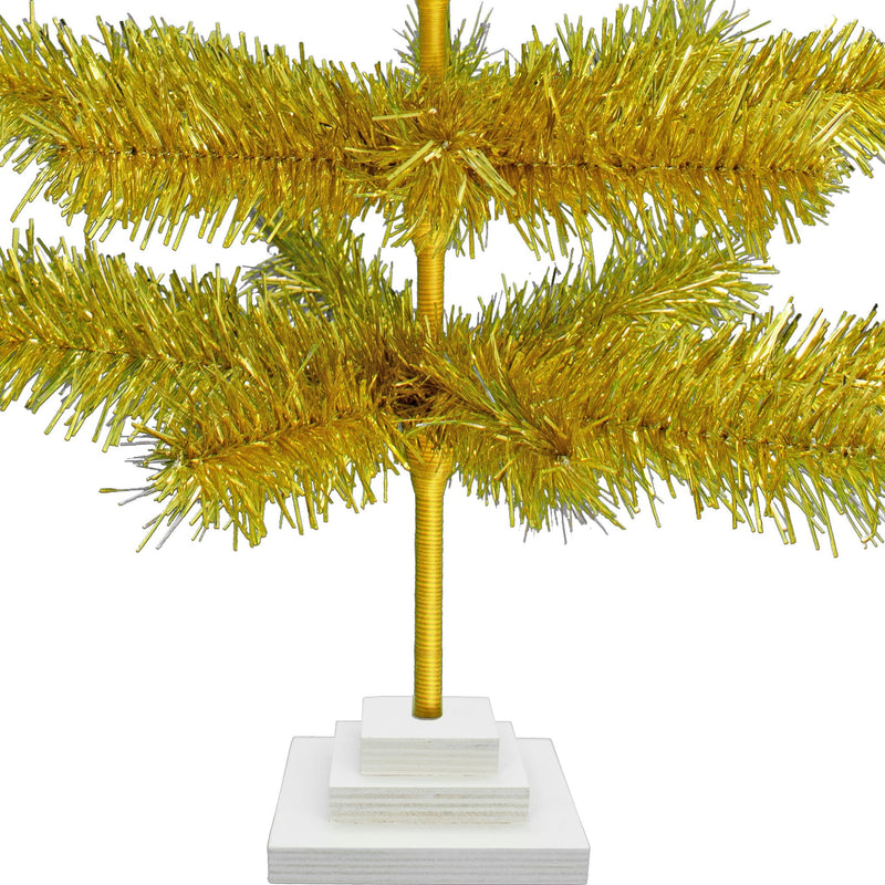 Gold Tinsel Christmas Tree