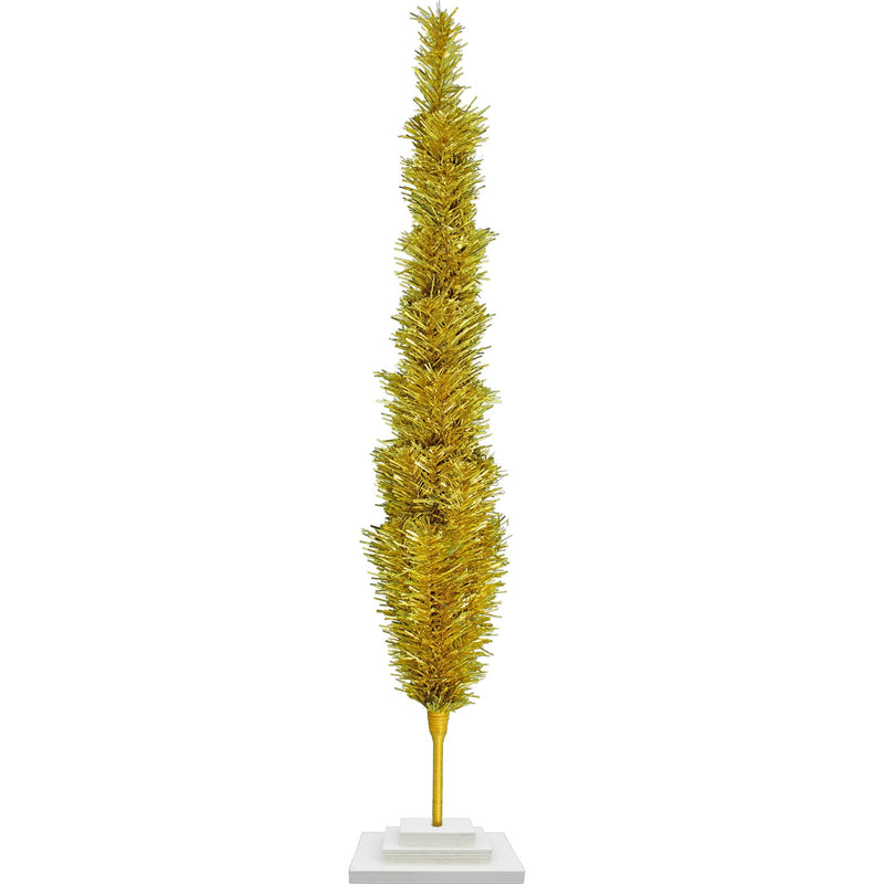 Gold Tinsel Christmas Tree