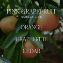 Pink Grapefruit Tinted Glass Jar Reed Diffuser