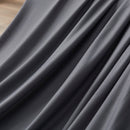 100% Microfiber Jersey Knit Sheet Set with Pillowcases-Grey