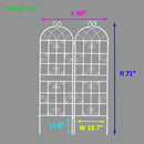 2 Pack Metal Garden Trellis 71" x 19.7" Rustproof Trellis for Climbing Plants Outdoor Flower Support Cream White