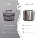 Dark Grey Woodgrain Smokeless Firepit with Wood Pellet/Twig/Wood as The Fuel for Garden & Outdoor