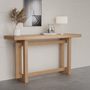59.05inch MDF Console Table Narrow Entryway Table for Hallway, Behind The Couch, Living Room, Foyer, Easy Assembly, OAK
