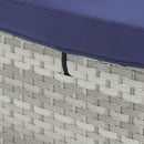 OUTDOOR SOFA PE RATTAN FURNITURE DECK CHAIR GRAY RATTAN