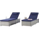 OUTDOOR SOFA PE RATTAN FURNITURE DECK CHAIR GRAY RATTAN