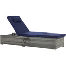 OUTDOOR SOFA PE RATTAN FURNITURE DECK CHAIR GRAY RATTAN