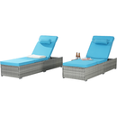 OUTDOOR SOFA PE RATTAN FURNITURE DECK CHAIR GRAY RATTAN