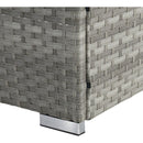 OUTDOOR SOFA PE RATTAN FURNITURE DECK CHAIR GRAY RATTAN