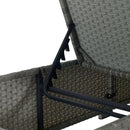 OUTDOOR SOFA PE RATTAN FURNITURE DECK CHAIR GRAY RATTAN