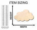 Unfinished Wood Cloud Silhouette - Craft- up to 46" DIY